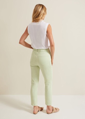 Phase Eight Lindsey Cropped Straight Leg Jeans Green Canada | GZRWAF-483